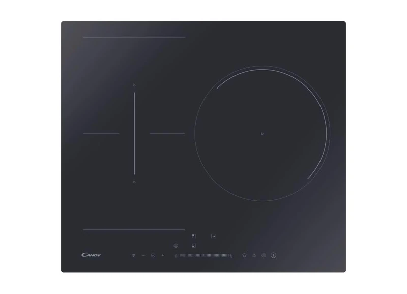 Candy CTPS63SCTTWIFI/1 – Induction Hob – 60 cm, 3 Burners, 7400 W, Black, 9 Power Levels, 3 Boosters, Timer, Touch Controls, Child Safety