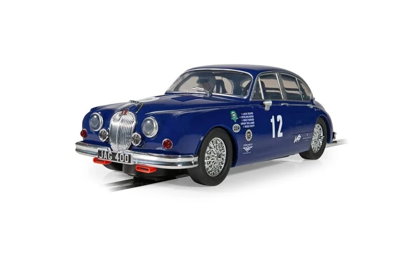 Scalextric C4596 Jaguar MK2 - Grant Williams Racing Toy Slot Car for use with Race Tracks or Set - Small Kids Gift Ideas for Boy/Girl Ages 3 Accessories, Blue, Daydream