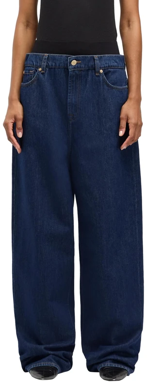 7 For All Mankind Women's Banded Slouchy Wide Indigo Soul Jeans, Dark Blue, 49 De, 23W