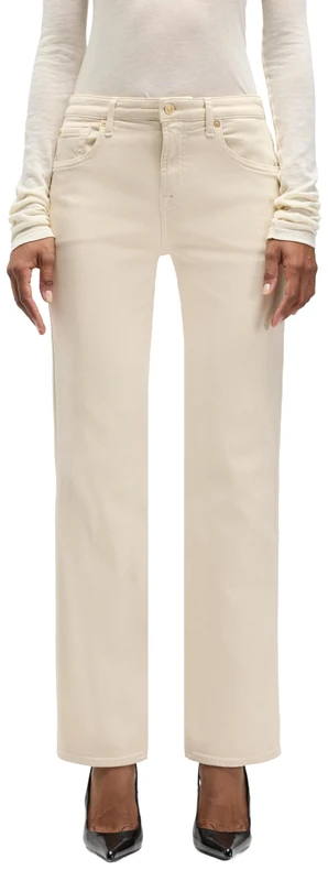 7 For All Mankind Calie Straight Luxe Vintage Oatmeal Pants