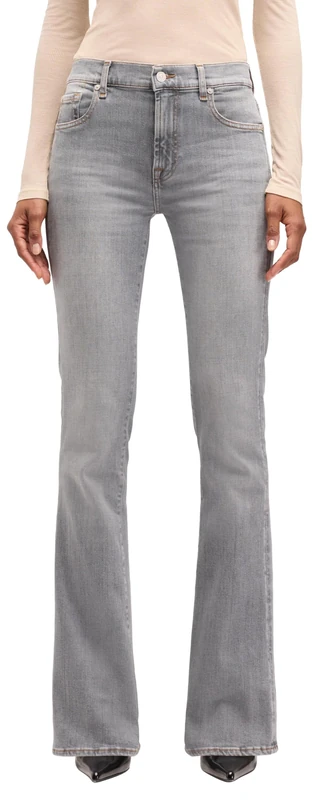 7 For All Mankind Women's Bootcut Riverstone Jeans, Grey, 27W, Gray, 27 W