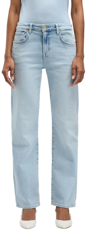7 For All Mankind Women's Calie Straight Frozen Jeans, Light Blue, 30W