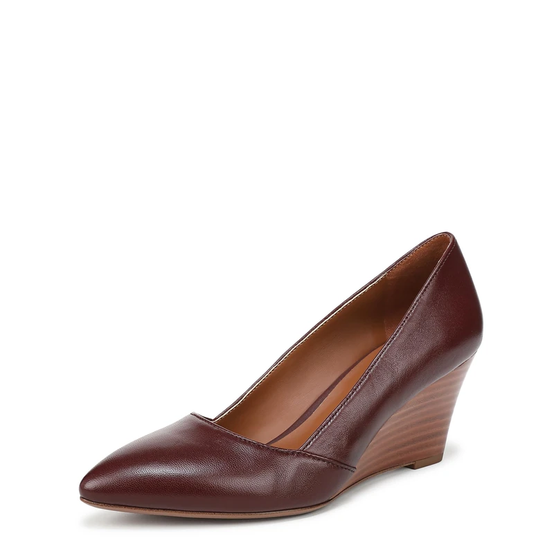 Franco Sarto Women's Frankie Pump, Oxblood Red Leather, 6 UK