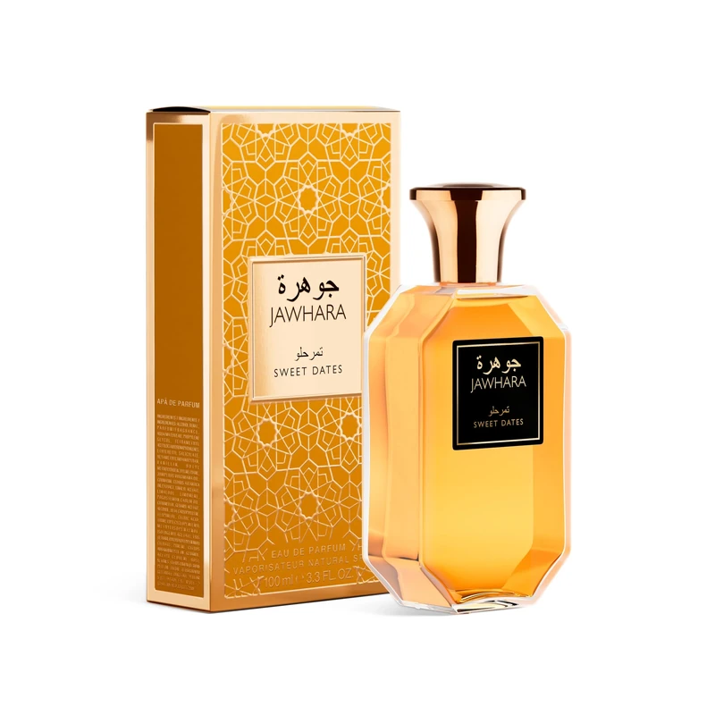 Jawhara Collection Sweet Dates Unisex Eau de Parfum, Ambery Fruity Fragrance, With Vanilla, Date Accord & Patchouli, 100ml