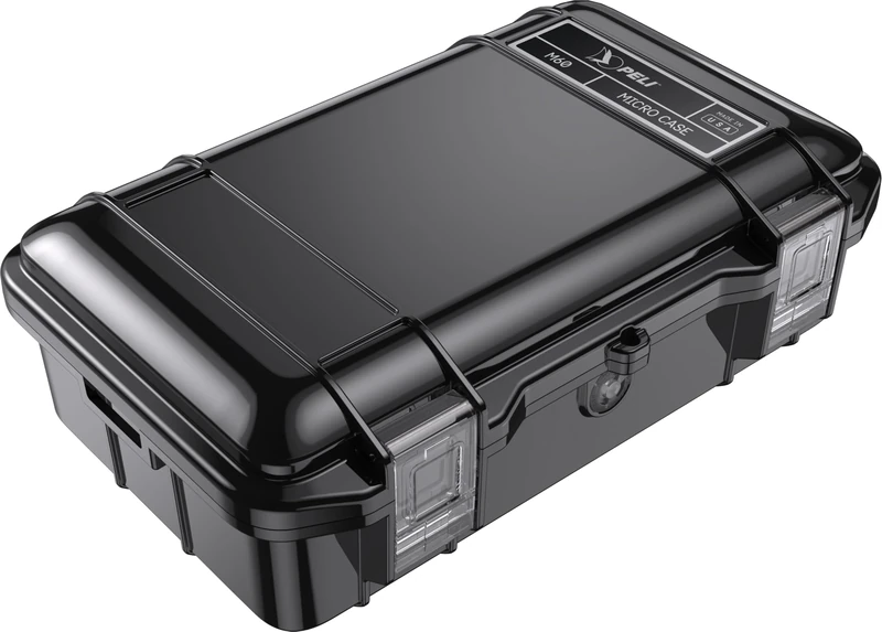 PELI M60 Micro Case – Small Protective Case; Superior Protection for Valuable Equipments and Compact Tools; Water Resistant, Dust Resistant and Crushproof; Volume 2 Litres; Colour: BLACK