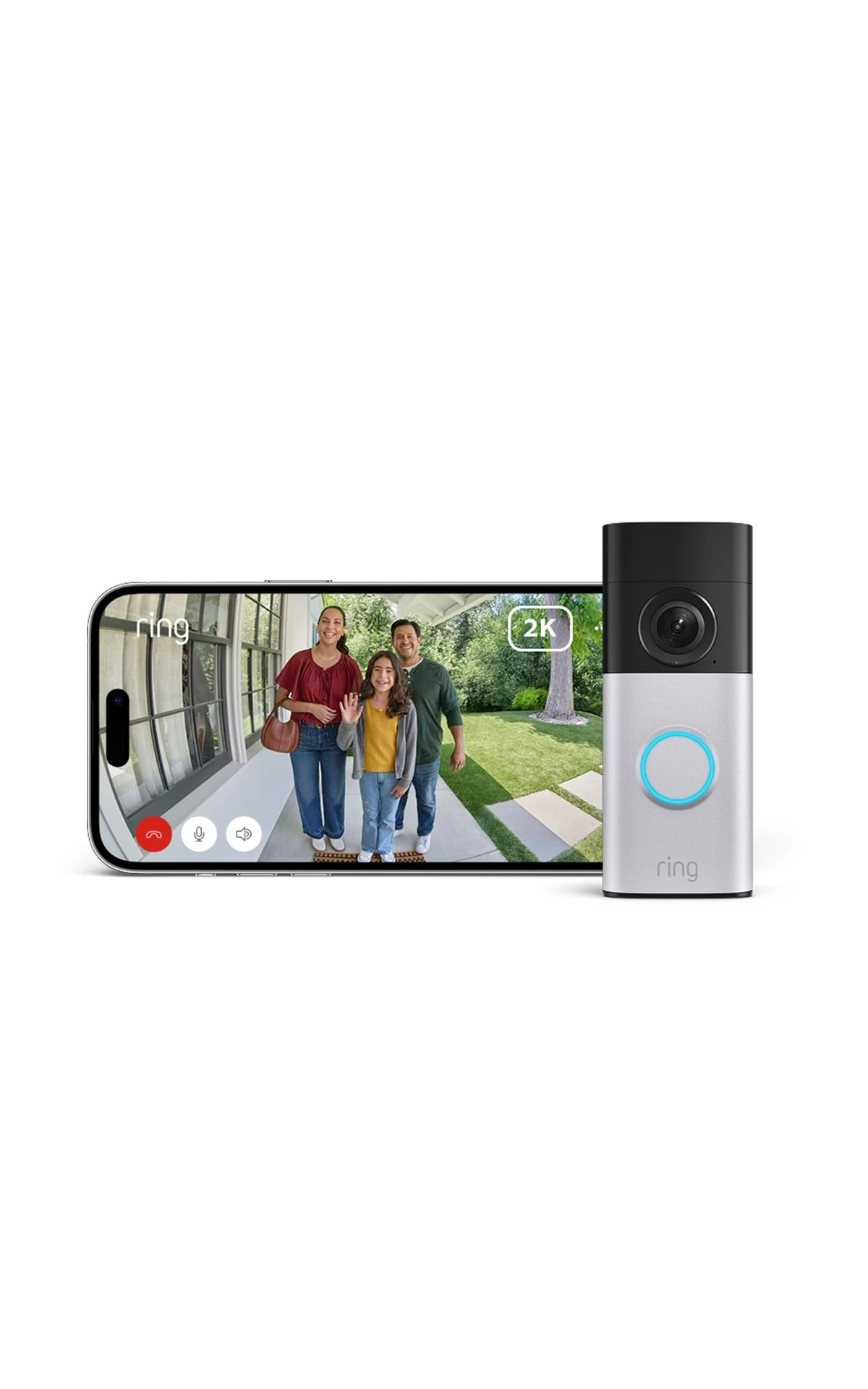 Ring Wired Video Doorbell Plus (newest gen) | Video Doorbell Camera | Retinal 2K | Wide Field of View | Radar Detection | 30-day free trial of Ring Subscription Plan