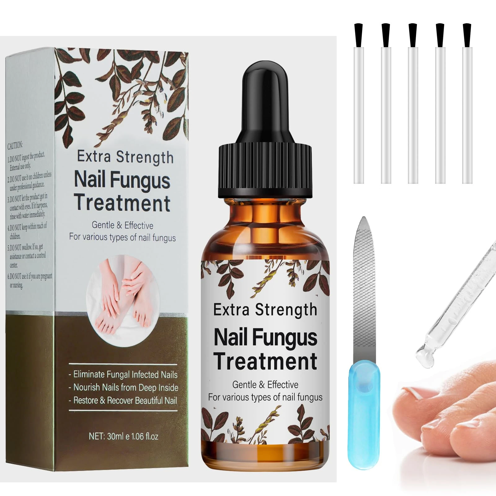 Fungal Nail Treatment For Toenails Extra Strong, Effective Nail Fungal Treatment For Finger & Toenail, Protects Thick, Broken, And Discolored Nails, Restoring Healthy Nails-30ml