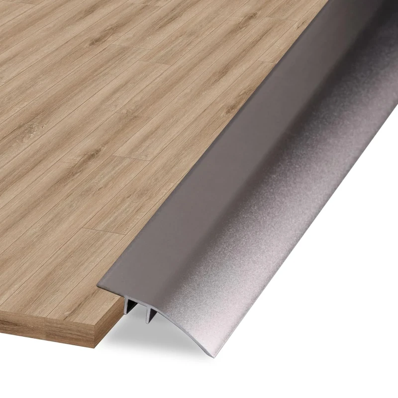 Aluminum Floor Transition Strip Door Bar for Doorways Threshold Ramp Tile Laminate Planks,Bridge The Height Between 6-12mm(Gold-Purple,0.9m × 4.3cm)