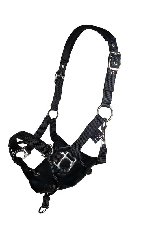 HKM Safe Control Style Head Collar Black Cob - Image 1