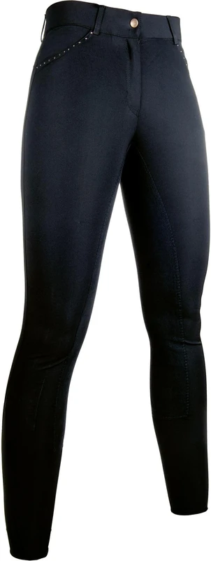 HKM Women's Rosegold Glamour Style Alos Riding Breeches, Black/Rose-Gold, 24
