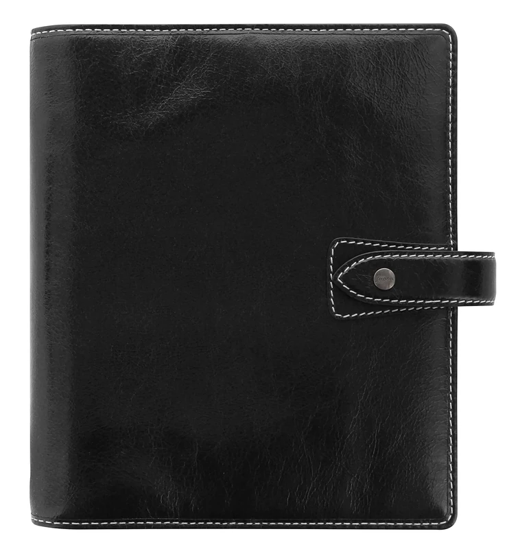 Filofax Malden A5 Leather Organiser - Black