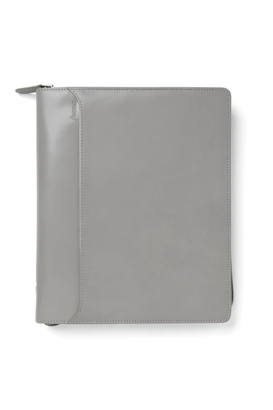 Filofax Lockwood A5 Zip Leather Organiser - Concrete