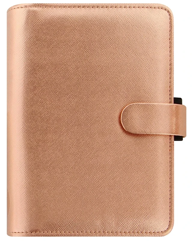 Filofax Saffiano Personal Organiser - Rose Gold