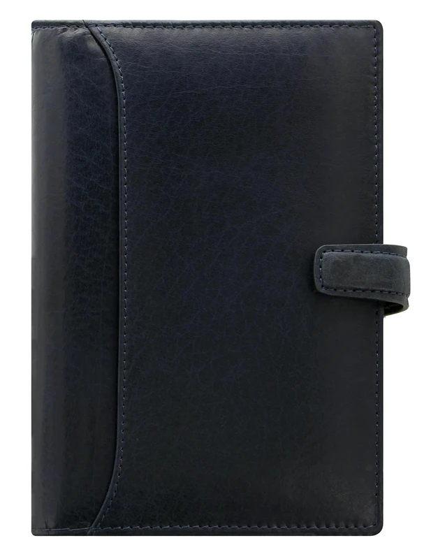 Filofax Lockwood Personal Leather Organiser - Navy