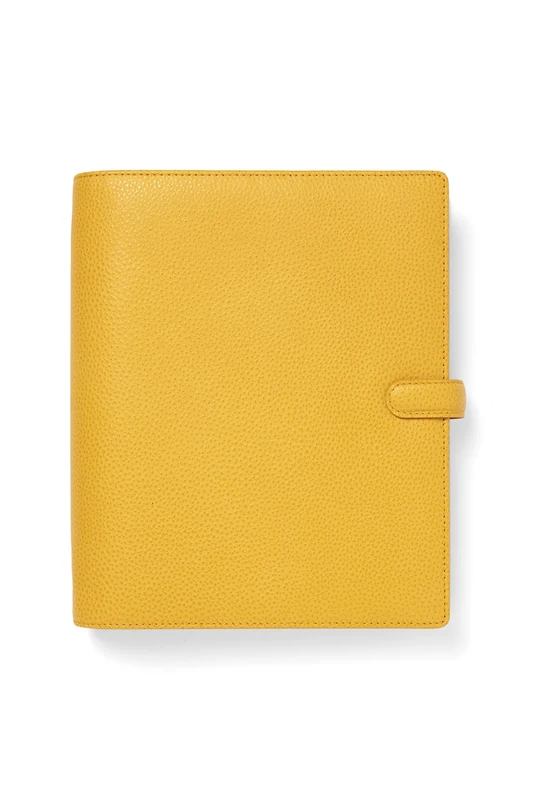 Filofax Finsbury A5 Leather Organiser - Mustard
