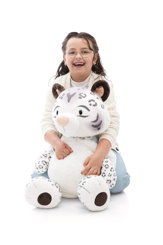 NICI 62434 Cuddly Toy, Snow Leopard Eleni Snowbell, 70 cm, White, Soft Plush Toy, Cute Stuffed Toy for Cuddling and Playing, Great Gift Idea for Children and Adults
