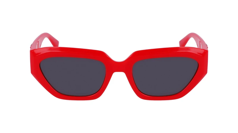 Calvin Klein Jeans Unisex Adult Sunglasses CKJ23652S - Strawberry Red with Solid Grey Lens