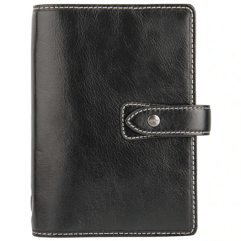 Filofax Malden Personal Leather Organiser - Black