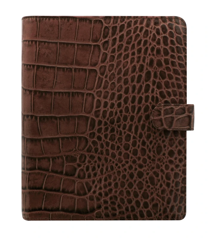 Filofax Classic Croc A5 Leather Organiser - Chestnut