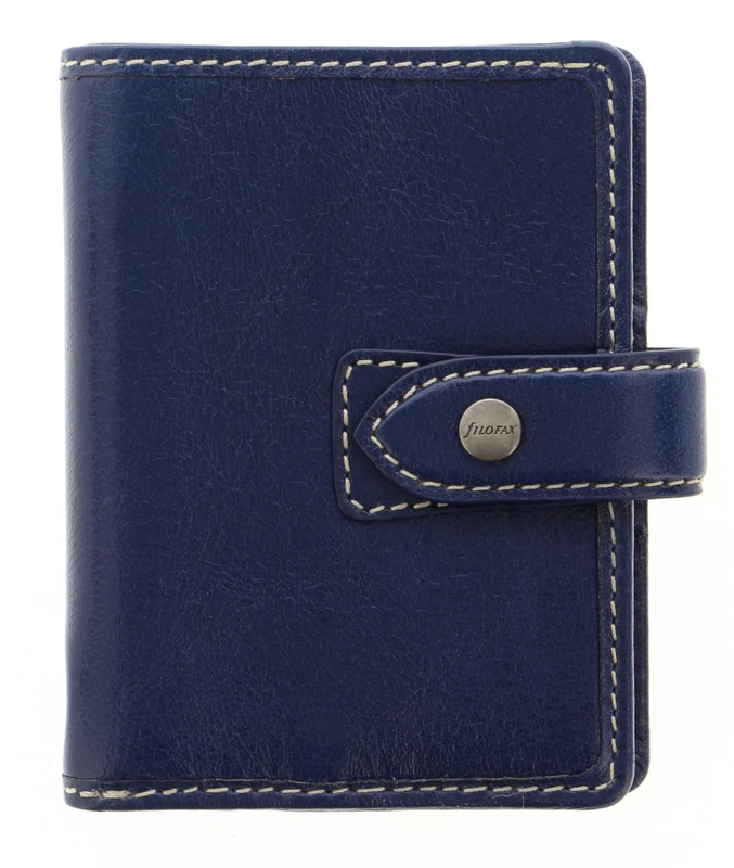 Filofax Malden Mini Leather Organiser - Navy