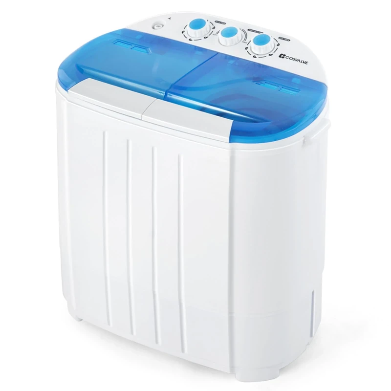 Portable Washing Machine Twin Tub Washer and Spin Dryer 5 KG Total Capacity For Camping Dorms Apartments College Rooms 3 KG Washer 2 KG Drying