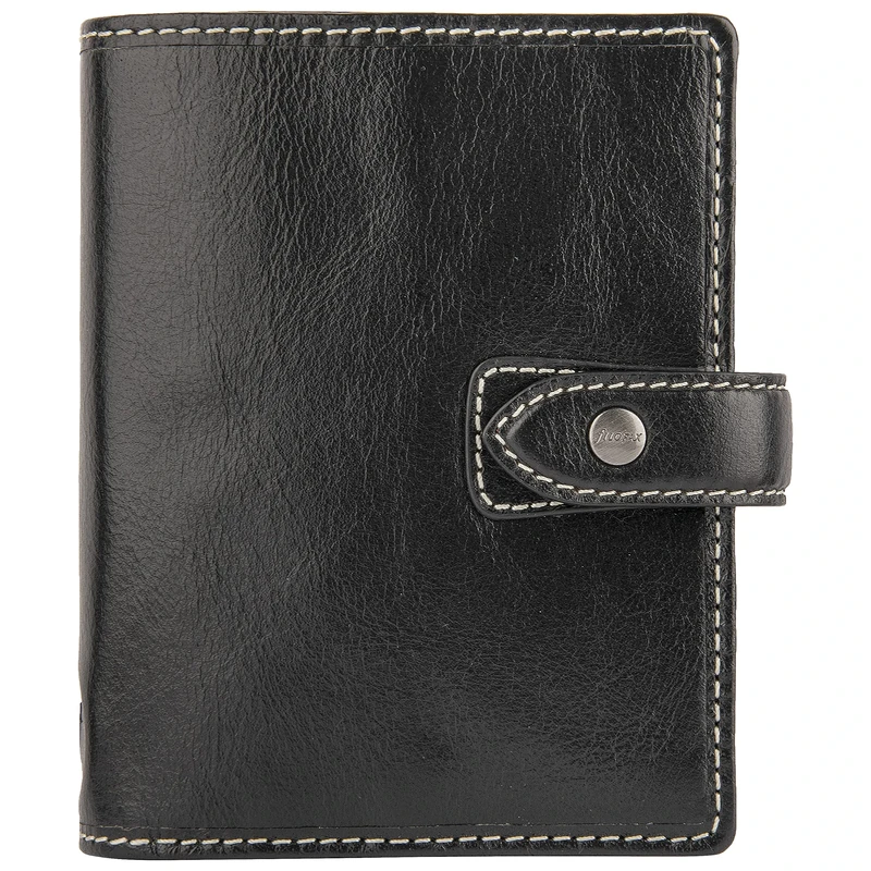 Filofax Malden Pocket Leather Organiser - Black