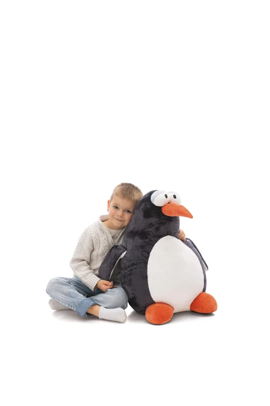 NICI 62436 Cuddly Toy, Penguin Jorge Thunder, 60 cm, Grey, Soft Plush, Cute Stuffed Animal for Cuddling and Playing, Great Gift Idea for Children and Adults