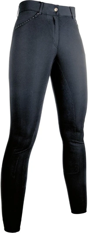 HKM Women's Rosegold Glamour Style Alos Riding Breeches, Deep Blue/Rose-Gold, 30