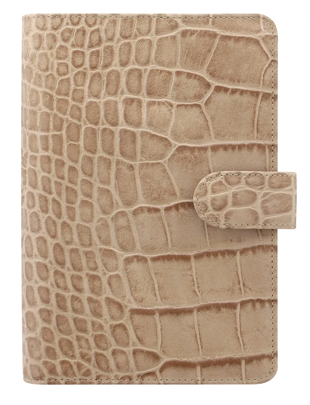 Filofax Classic Croc Personal Leather Organiser - Fawn