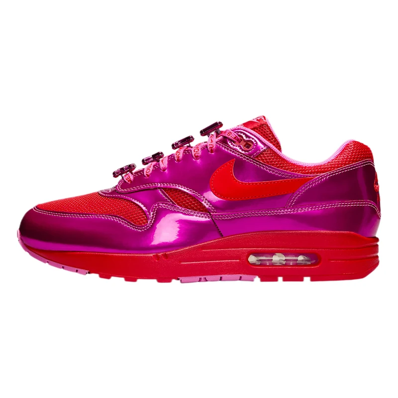 NIKE Men's Air Max 1 Premium Sneaker, Playful Pink University Red Playful Pink, 9 UK