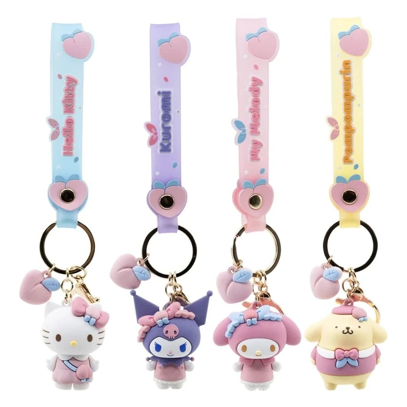 YuMe Toys Sanrio Peach Series Key Ring Hello Kitty and Friends Display (12)