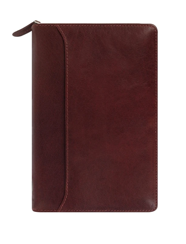 Filofax Lockwood Personal Zip Leather Organiser - Garnet
