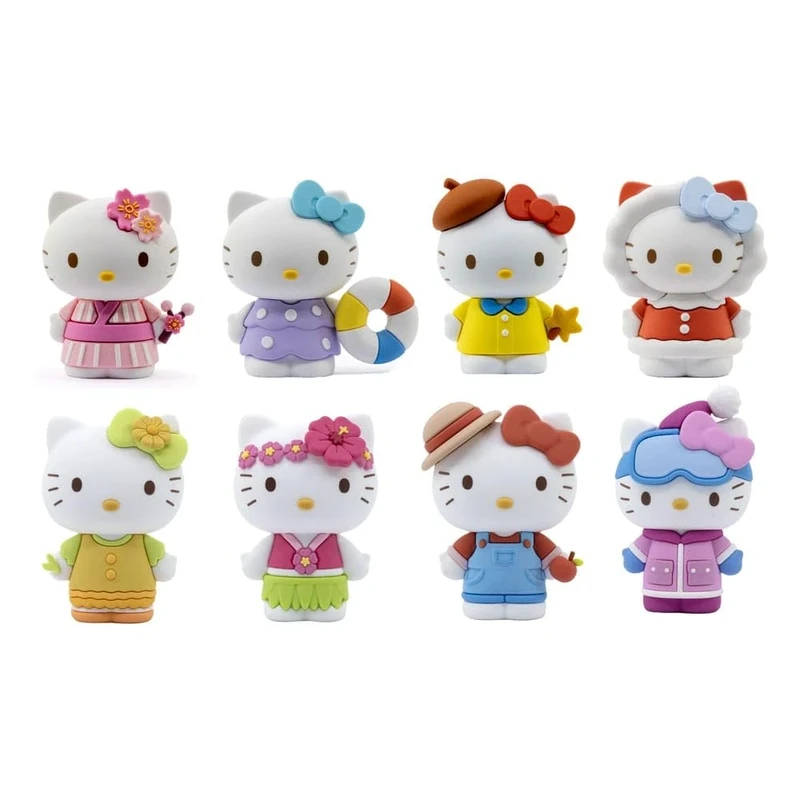 YuMe Toys Sanrio Mini Doll Four Seasons Series Mini Figures Hello Kitty 7 cm Display (12)