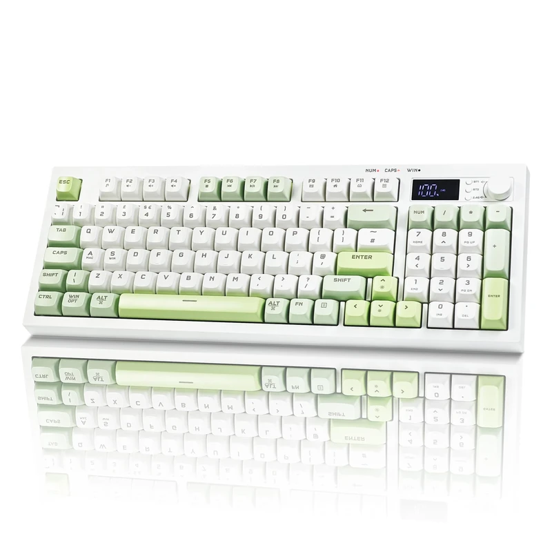 Bangsanth Wireless Keyboard, Quiet Keyboard for Work, Tri-mode BT5.0/2.4GHz/USB-C, RGB Backlight, 94-Key Creamy, Anti-ghosting Keys, Compatible with PC, Mac, Gaming Consoles - Image 1
