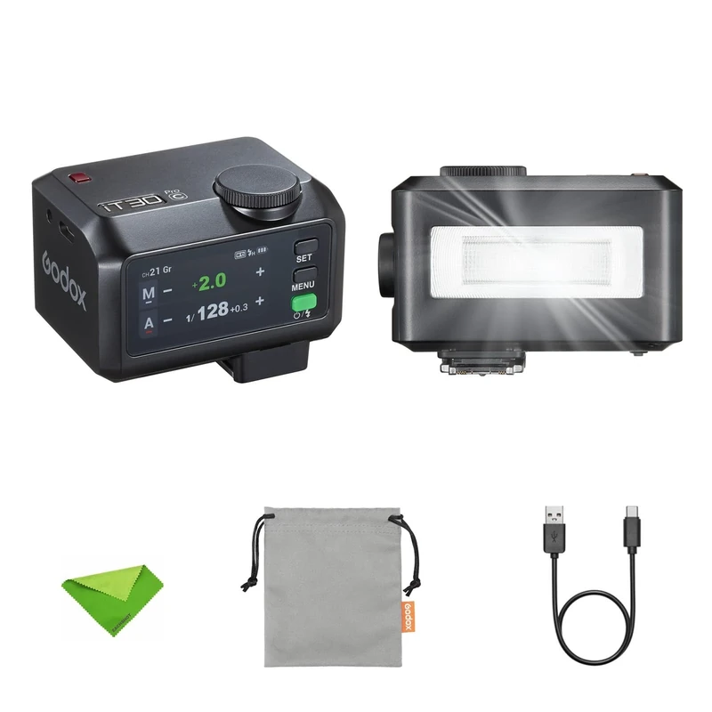 Godox iT30Pro C iT30Pro-C TTL Flash for Canon Camera, GN15 1.5s Recycle Time, 560 Full Power Flash, 1/8000 HSS, 2.4G Wireless, Built-in Lithium Battery, 2.8″ Full-Color Touchscreen Speedlight (Black)