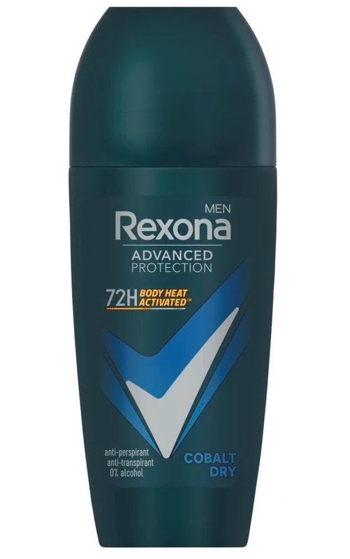 Rexona Men's Advanced Protection 72H Roll-On Deodorant – Cobalt Dry – 50 ml Pack of 6