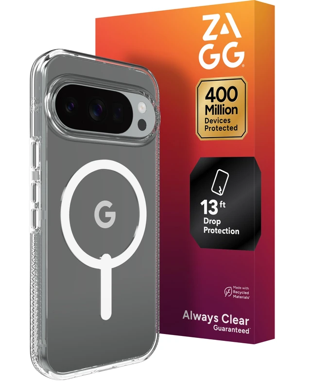 ZAGG Crystal Palace Snap Graphene-Reinforced Case for Google Pixel 10 Pro XL [6.8-Inch], MagSafe Compatible, Anti-Yellowing, Scratch-Resistant, Secure Grip, Shockproof Phone Back Cover (Transparent) - Image 1