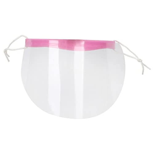 Saluaqui 50Pcs Disposable Facial Eye Shield with Headband for Salon & Home Use | Transparent, Scratch-Resistant ABS Material for Haircut & Makeup Protection