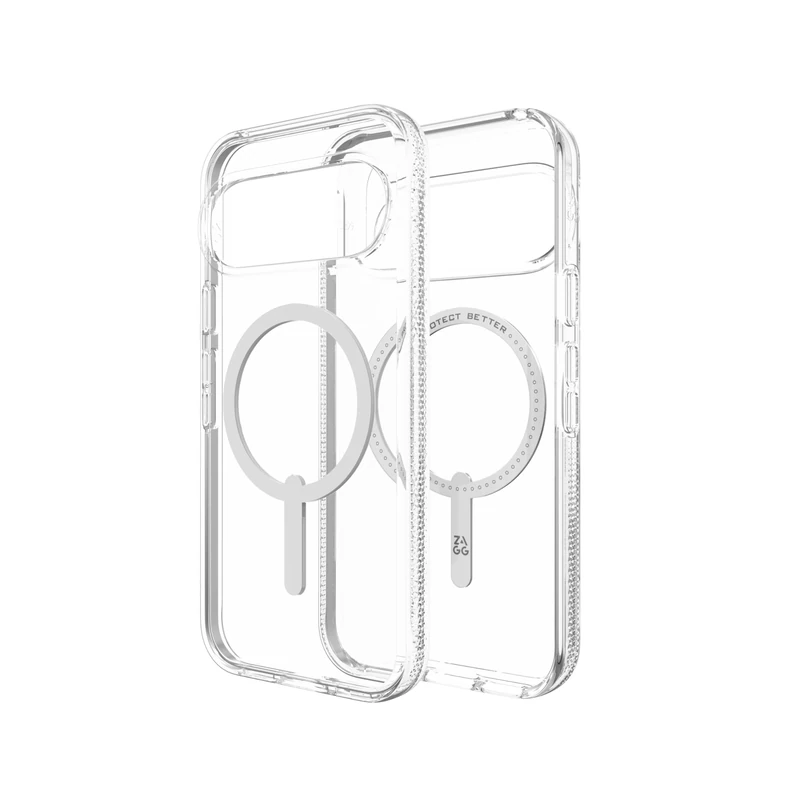 ZAGG Crystal Palace Snap Graphene-Reinforced Case for Google Pixel 10 & 10 Pro [6.3-Inch], MagSafe Compatible, Anti-Yellowing, Scratch-Resistant, Shockproof Phone Back Cover (Transparent)