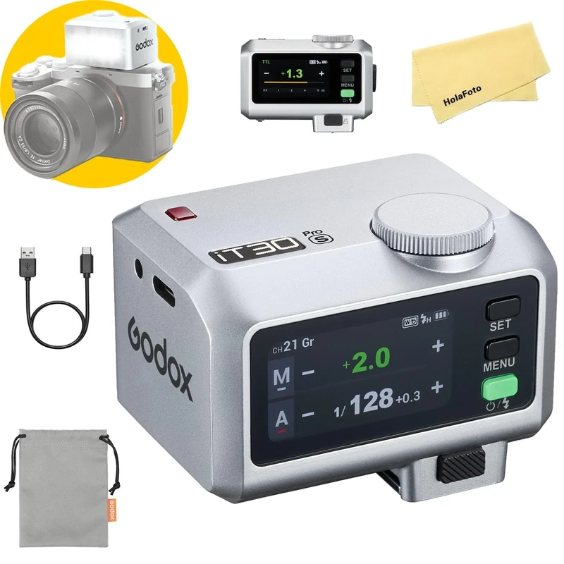 Godox iT30 Pro S iT30Pro-S Camera Flash for Sony Camera Flash Speedlite Speedlight Light,2.4G TTL1/8000 HSS,560 Full Power Shots,GN15,1.5s Recycle Time,7.4V/900mAh Li-ion Battery,w/Standard Hot Shoe