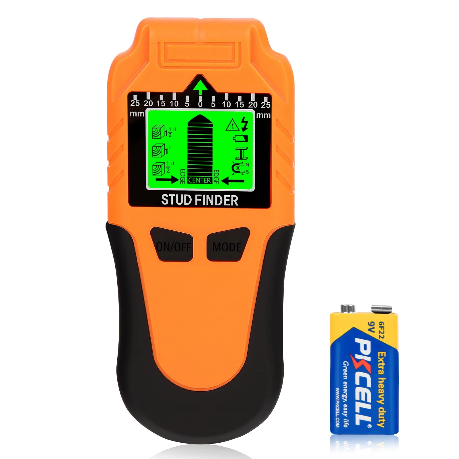 Stud Finder Wall Scanner 6 in 1 – Upgraded Stud Detector with LCD Display & Audio Alarm, Accurate Wall Sensor for Wood, Metal, AC Live Wire, Joist, Pipe & Cable Detection