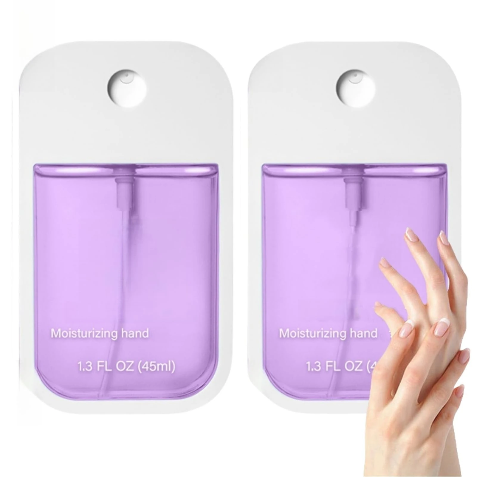 2pcs Mist Hydrating Hand San/itizer Spray for Adults,Power Mist Hand Saniti/ser Mini for Travel,Ha/nd Saniti/ser Mini,Spray Ha/nd San/itiser,Small Han/d Sanitise/r（Lavender)