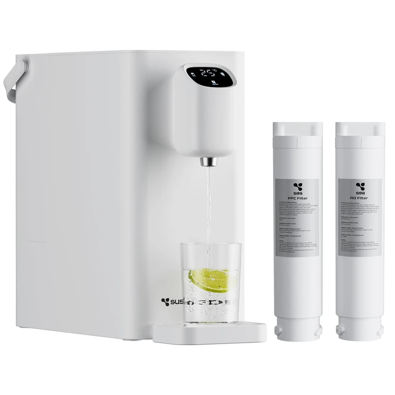 SusGreenable RO Instant Hot Water Dispenser, 2.4L Water Tank & Self-Cleaning, Nano Film Heating, 5 Temps, 3s Heating, 4-Stage Filter, Smart Safety Features