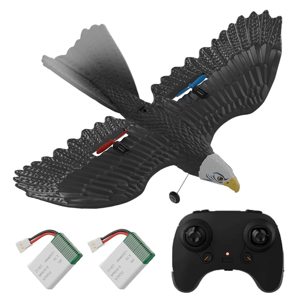 WDDSPSH 2.5 CH RC Plane Eagle Plane Flying Bird with 2 Batteries 6-axis Gyro Stabilizer Easy to Fly for Beginners Adults