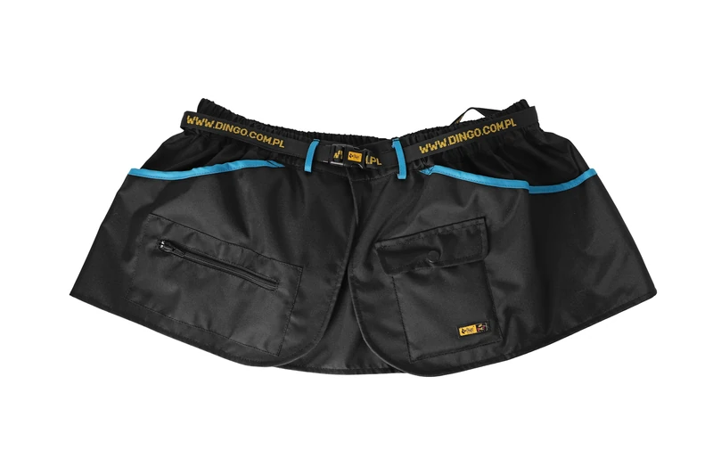 Dingo Waldemar Rutkowski Dog Trainer Belt with Four Practical Pockets, Adjustable Waist Strap, Waterproof, Black with Blue Trim – Size L (16480)