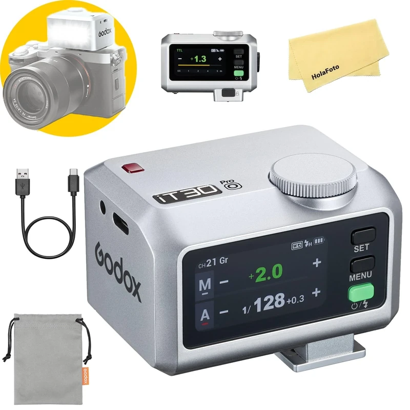 Godox iT30 Pro O iT30ProO Camera Flash for Olympus Camera Flash Speedlite Speedlight Light,2.4G TTL1/8000 HSS,560 Full Power Shots,GN15,1.5s Recycle Time,7.4V/900mAh Li-ion Battery,w/Standard Hot Shoe