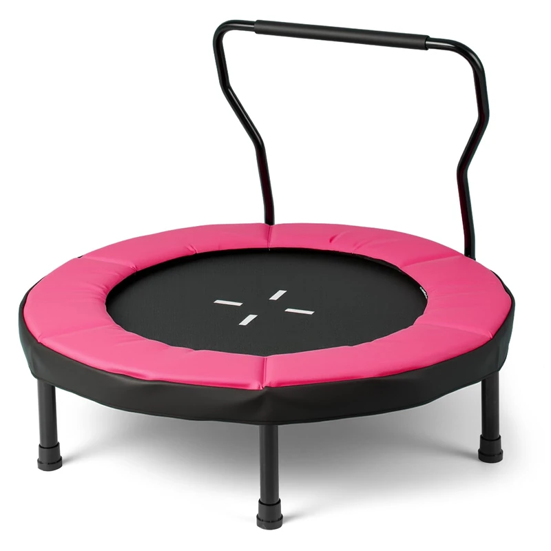 GYMAX 40" Trampoline for Toddler, Mini Fitness Trampoline (Pink)