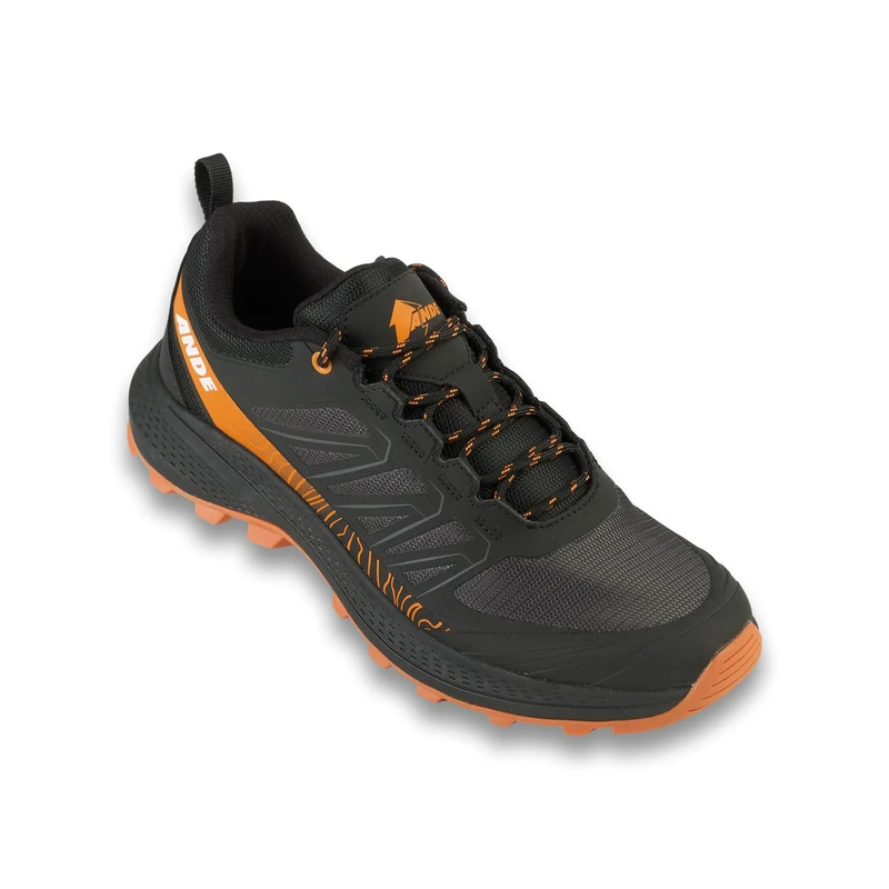 Ande Unisex Shark Trekking Shoe, Black Orange, 12 UK