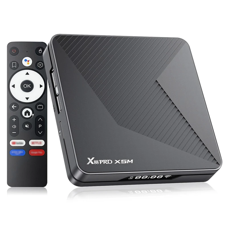 Android TV Box 14.0, Android Box 2025 4GB RAM 64GB Storage, Smart Box for TV with S905X5M 2.0GHz Quad-core CPU 4K Tv Box Support WiFi 6 2.4G/5.8G Dual-WiFi AI-SR 3D HDR10+ 1000M Ethernet BT5.0 USB 2.0