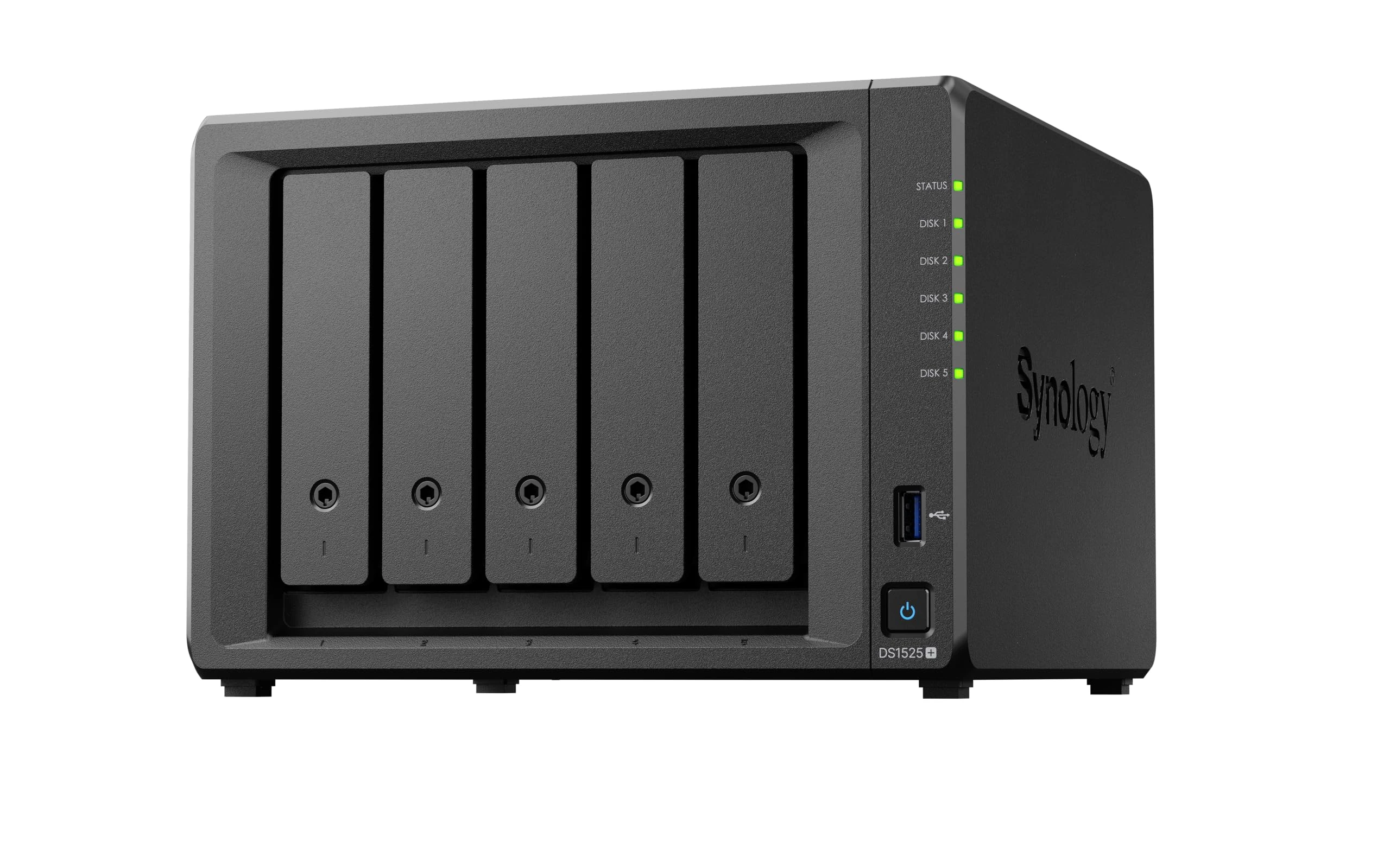 Synology DiskStation DS1525+ NAS/storage server Ryzen Embedded V1500B 8 GB DDR4 0 TB - Black